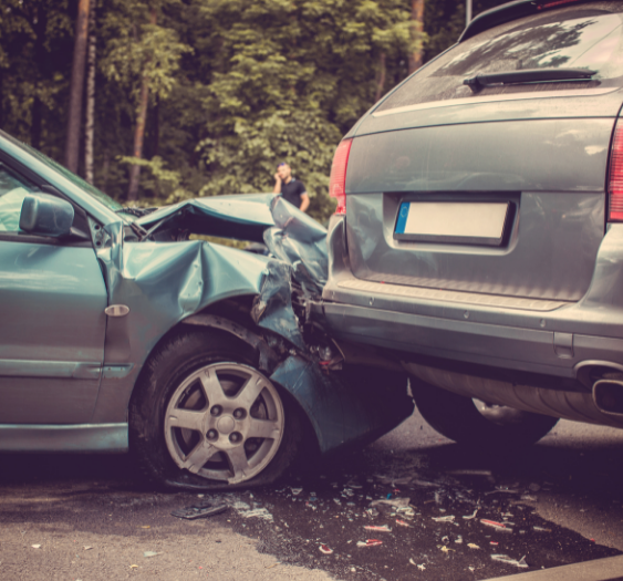 Car wreck caused by improper lane change